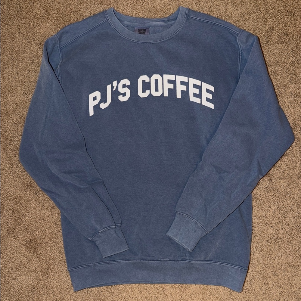 Blue Comfort colors pjs coffee sweatshirt